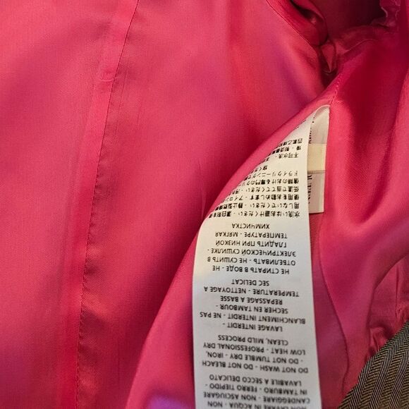 Wool Alexander McQueen Suit Jacket Herringbone Peplum Blazer size 48 IT NWT - Picture 6 of 15